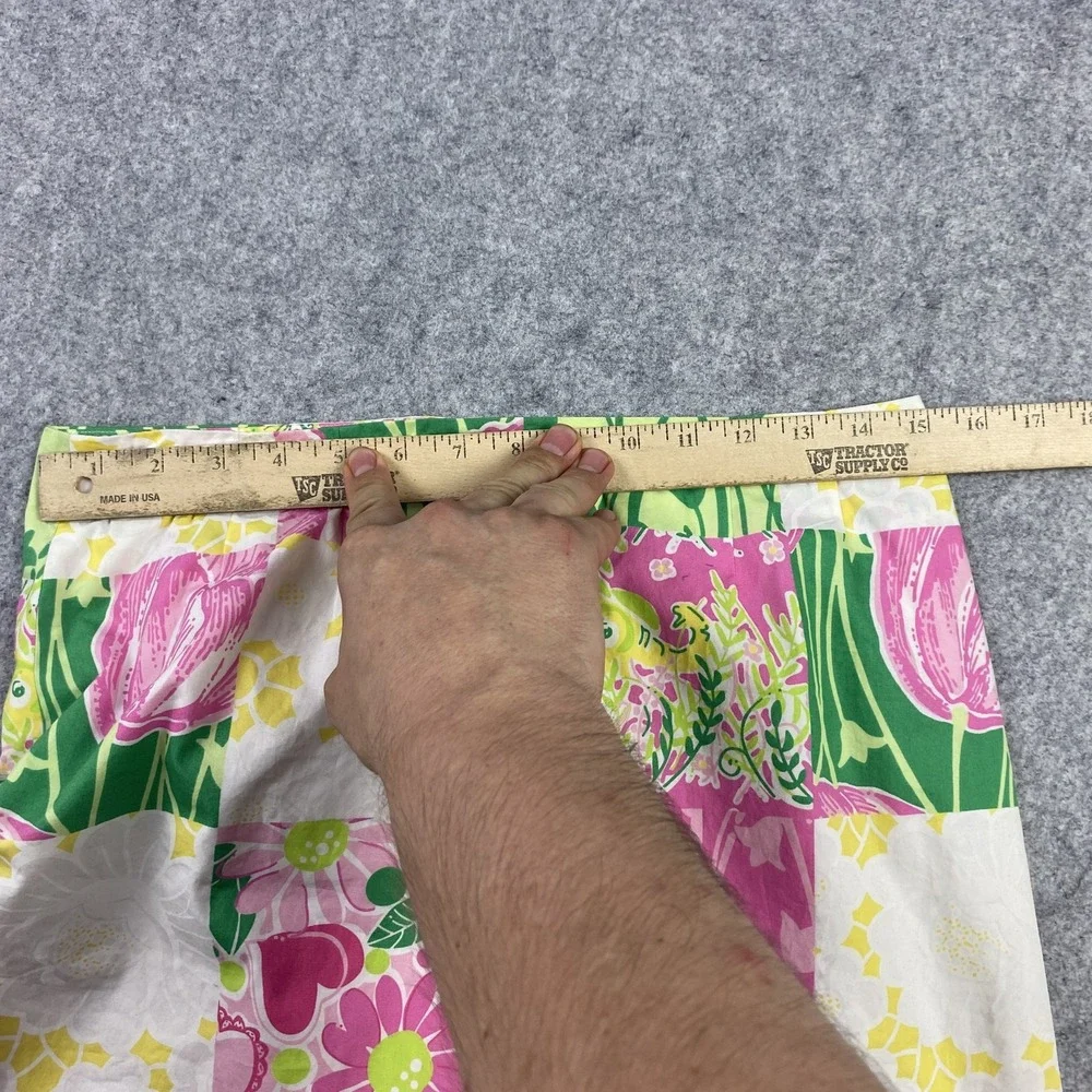 Lilly Pulitzer Skirt Womens 6 Pink Green Patchwork Floral Jungle Cat Print Lined - Picture 12 of 13
